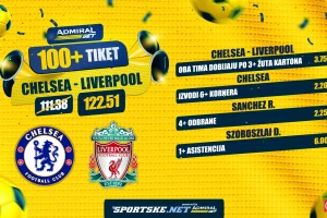 AdmiralBet 100+ tiket - Korneri, kartoni, asistencije i odbrane u engleskom derbiju donose ogromnu kvotu!